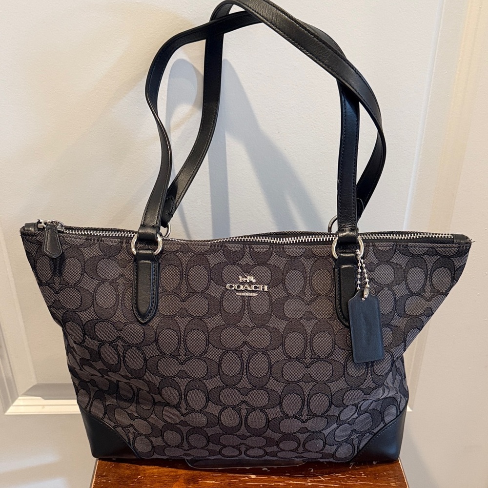Coach Charcoal Signature Tote